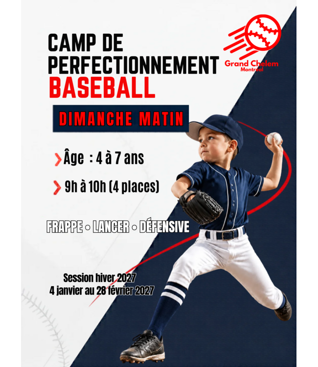 CAMP DE PERFECTIONNEMENT HIVER 2027 - RALLY CAP - DIMANCHE MATIN - 9H À 10H