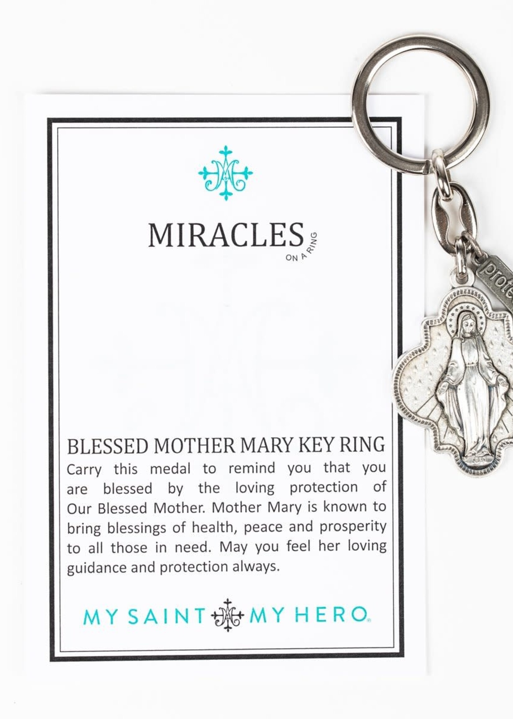 My Saint My Hero Blessed Mother Mary Miracles Key Ring