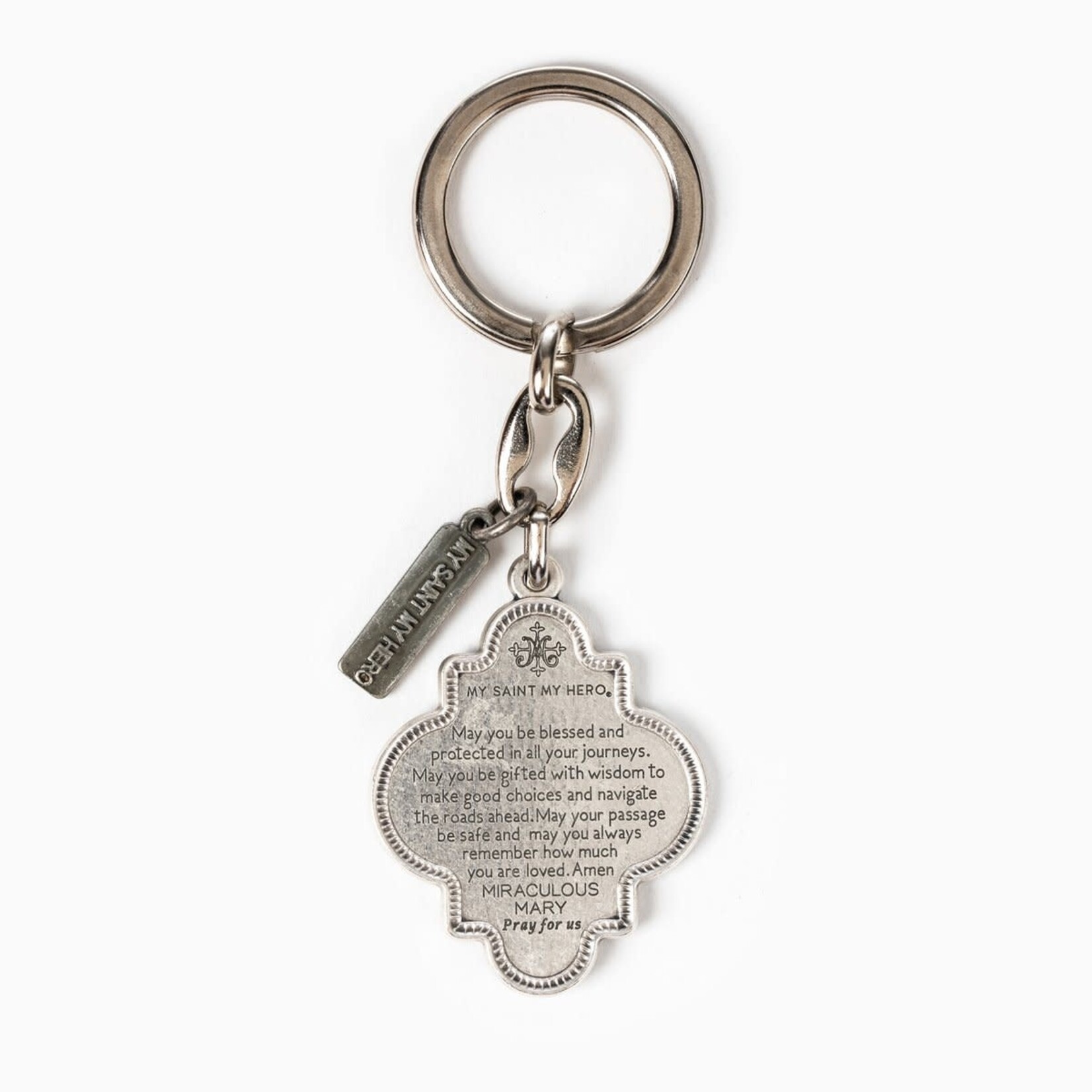 My Saint My Hero Blessed Mother Mary Miracles Key Ring