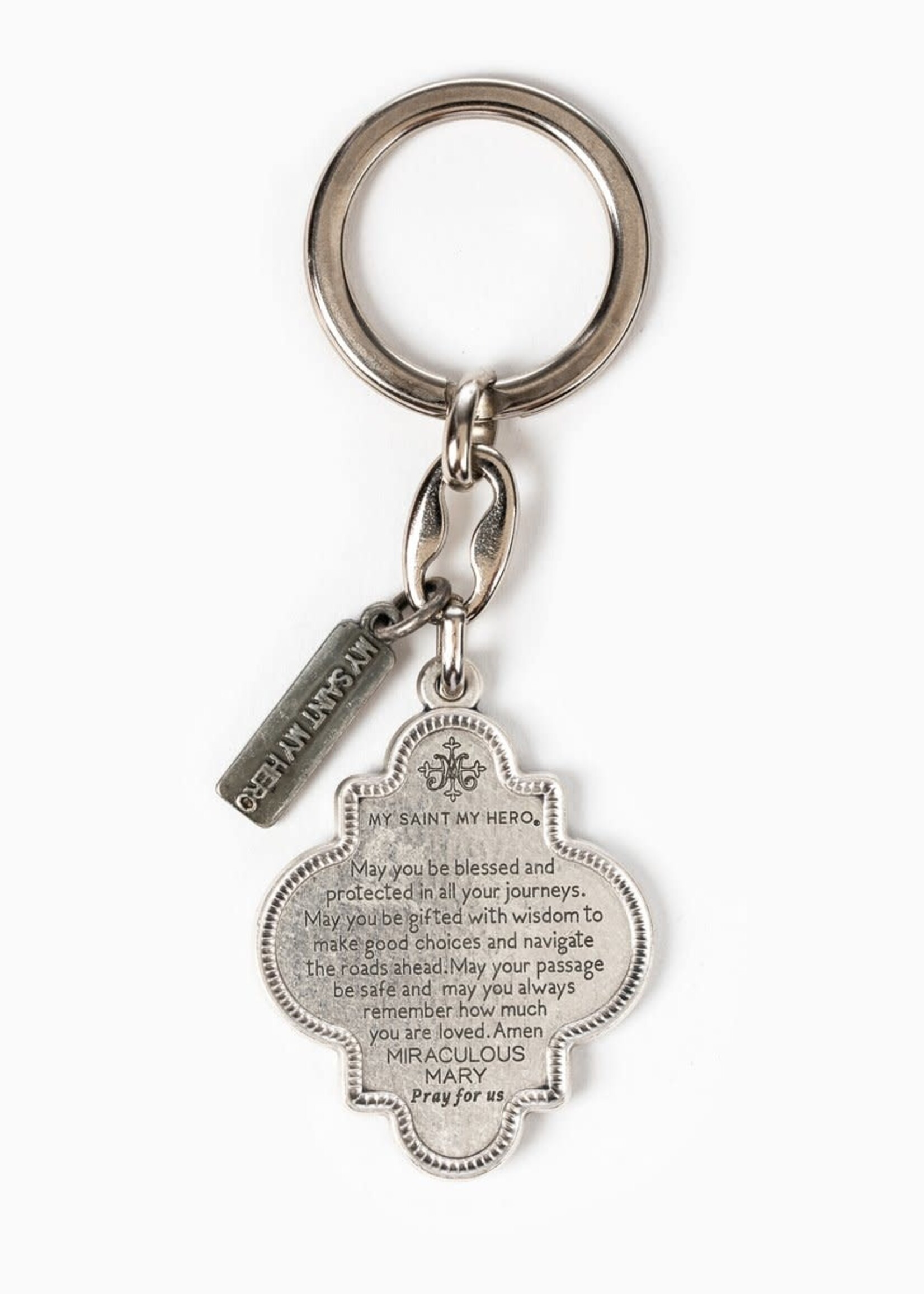 My Saint My Hero Blessed Mother Mary Miracles Key Ring