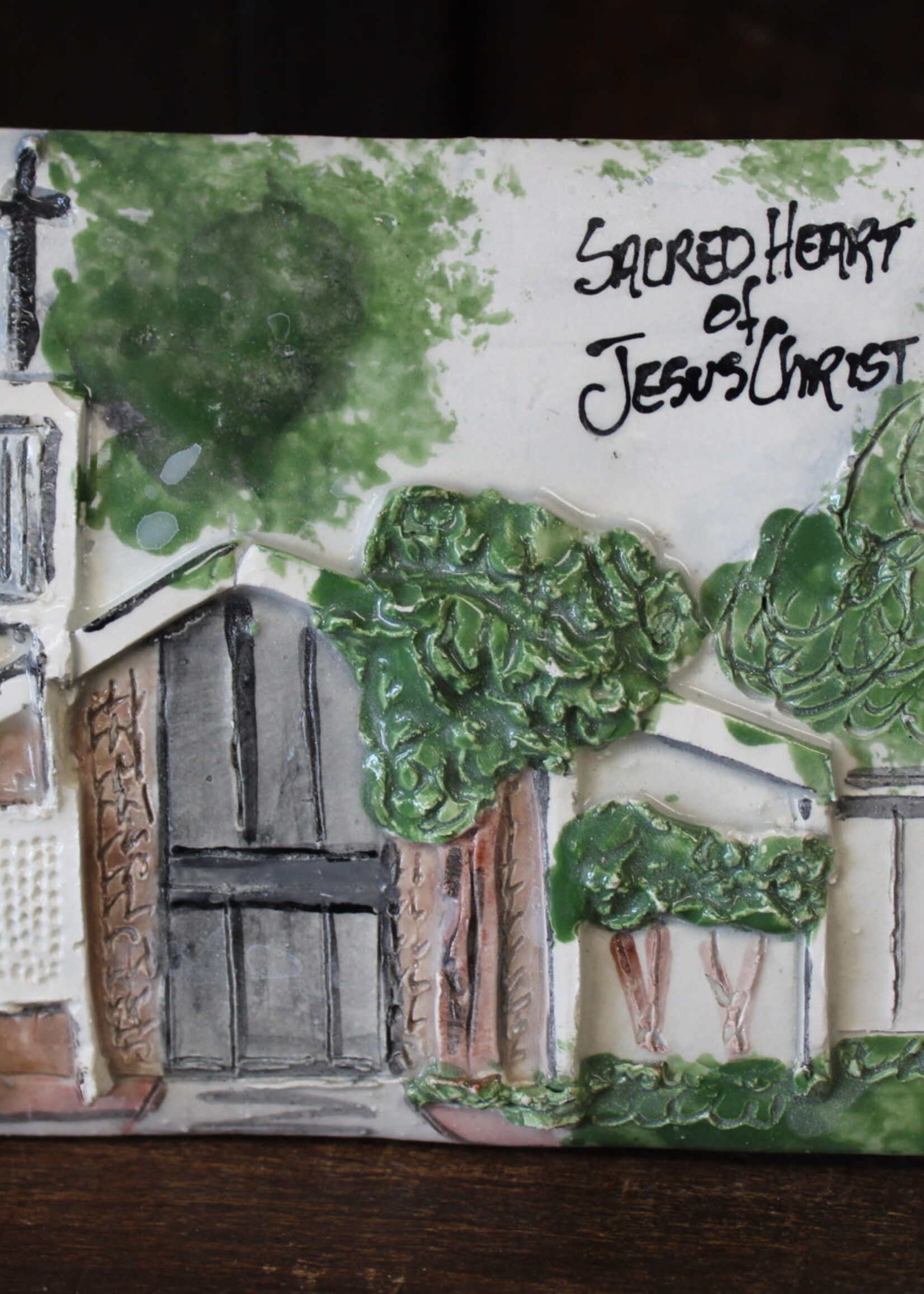 Architectural Memories Sacred Heart of Jesus Catholic Church Plaque