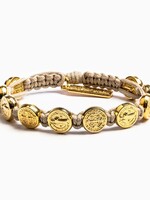My Saint My Hero Benedictine Blessing Bracelet Gold Medals