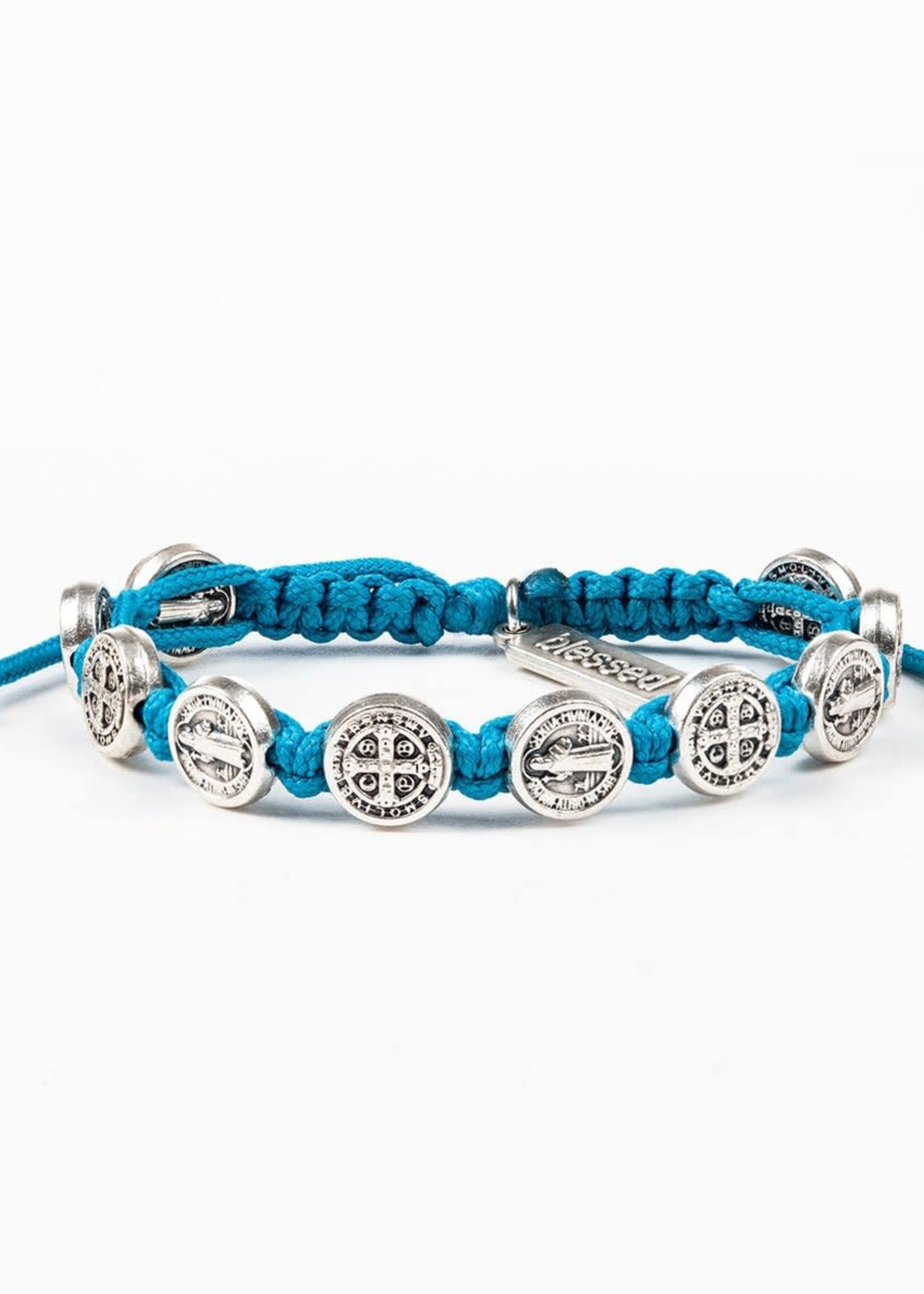 My Saint My Hero Benedictine Blessing Bracelet Silver Medals