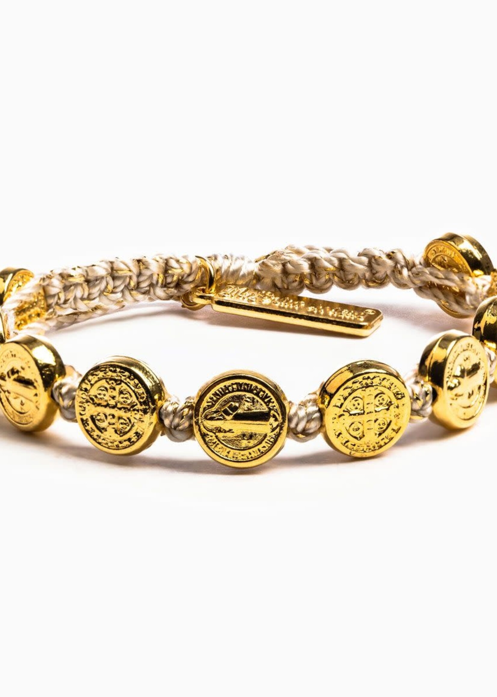 My Saint My Hero Benedictine Blessing Bracelet Gold Medals