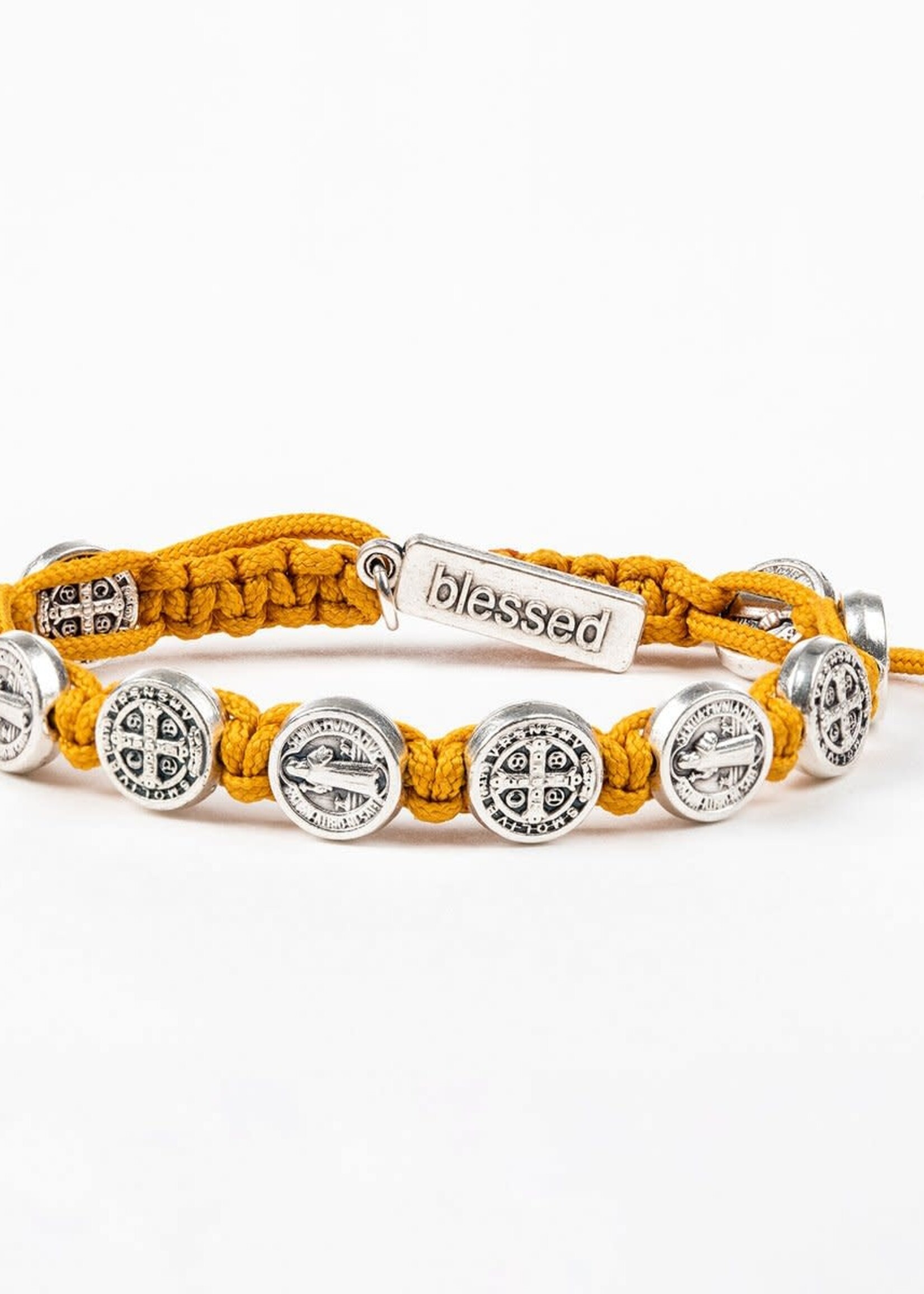 My Saint My Hero Benedictine Blessing Bracelet Silver Medals