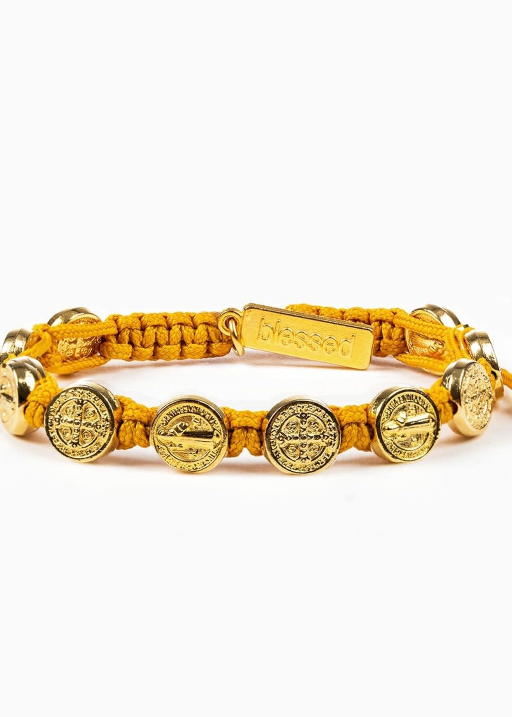 My Saint My Hero Benedictine Blessing Bracelet Gold Medals
