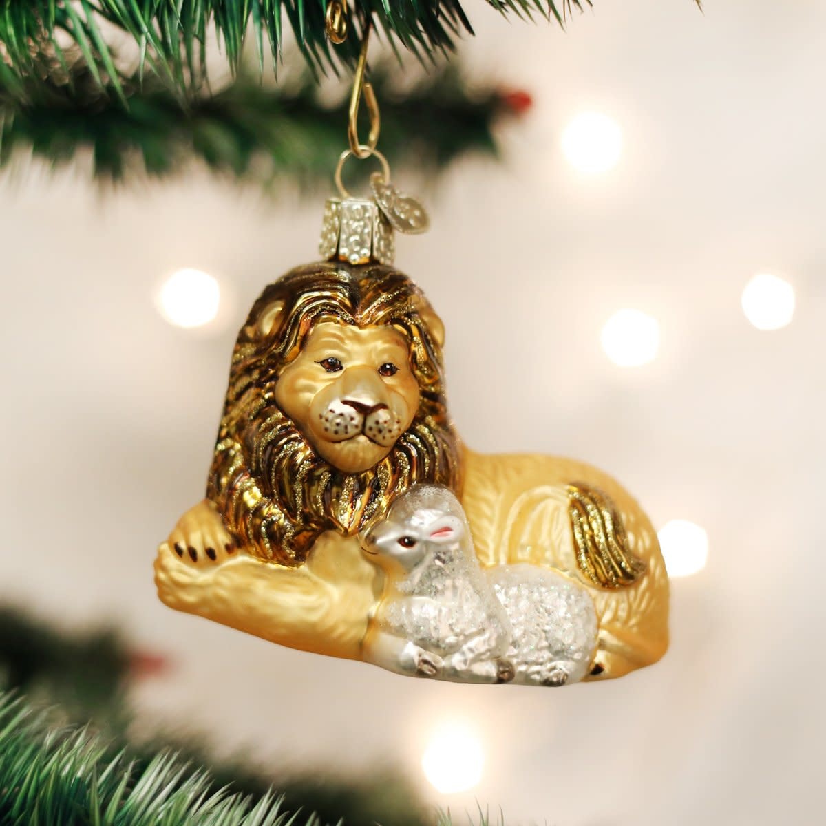 Old World Christmas OWC Lion and Lamb Ornament