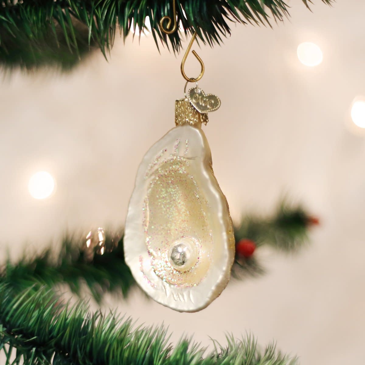 Old World Christmas OWC Oyster w/ Pearl Ornament