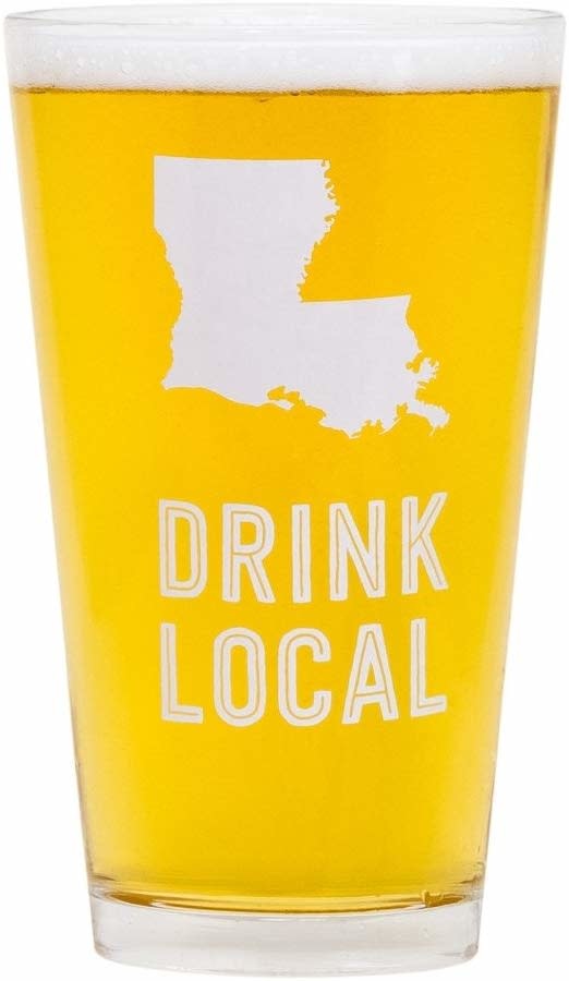 About Face Designs Louisiana Pint Glass About Face Designs Louisiana Pint Glass