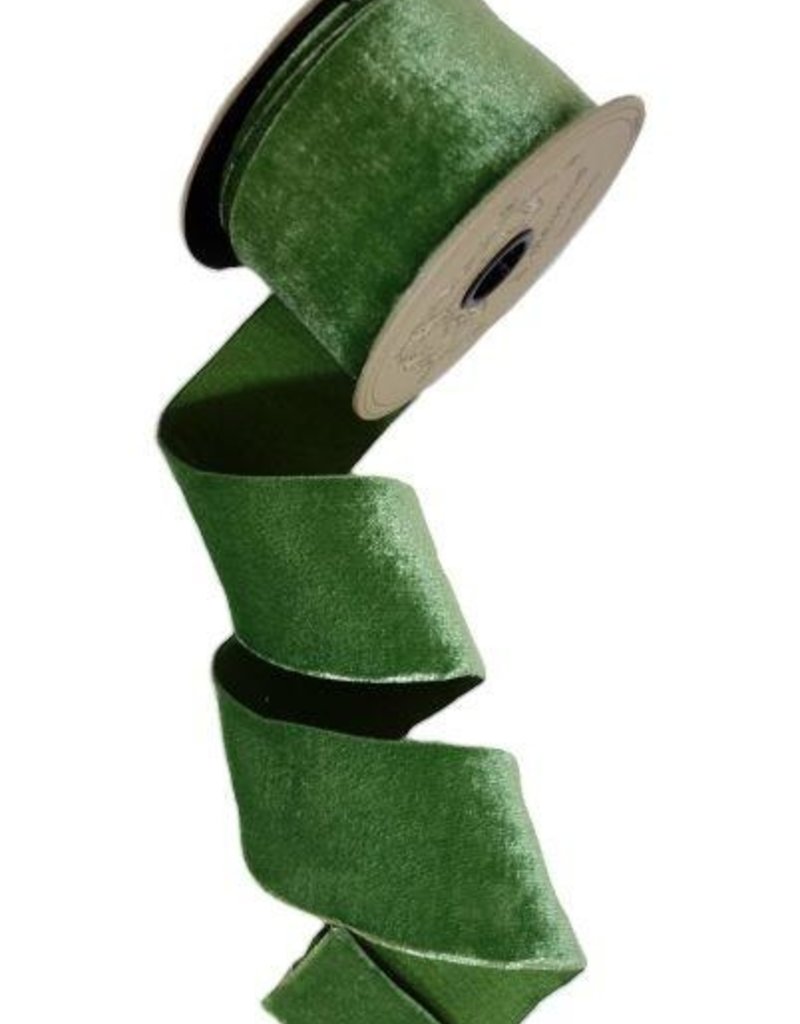 D. Stevens Celadon Hot Edge Velvet Ribbon