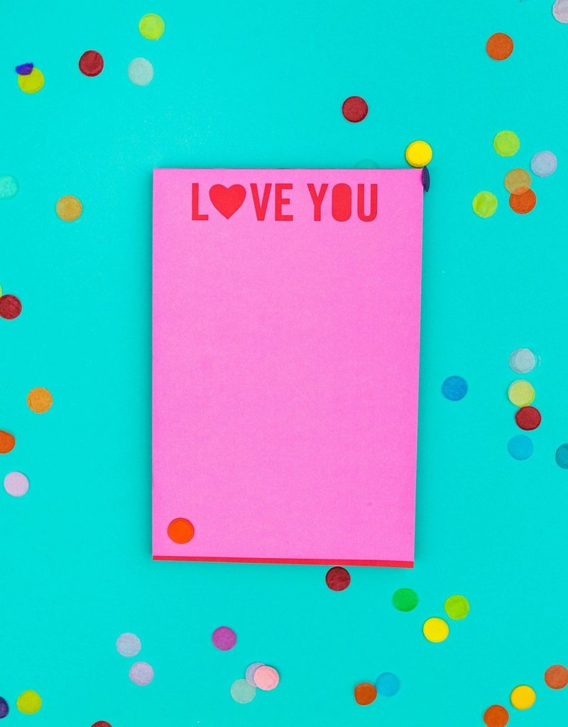 Taylor Elliott Love You 4x6 Notepad