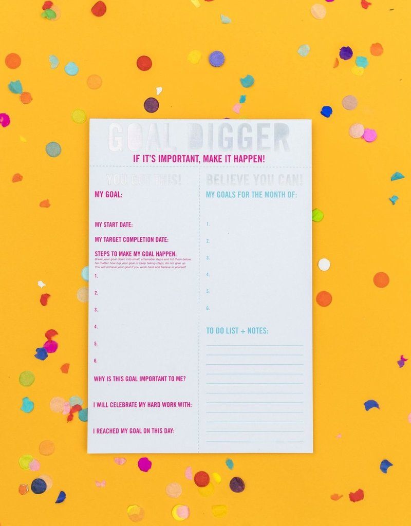 Taylor Elliott Goal Digger Goal Setting Notepad