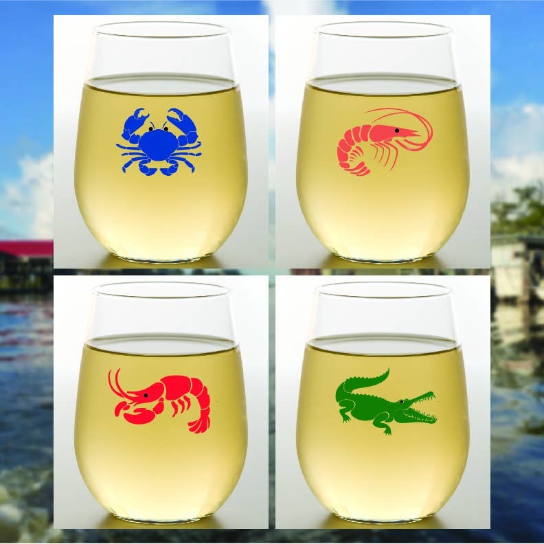 Wine-Oh! Gumbo Shatterproof Wine Glasses Set of 4 Wine-Oh! Gumbo Shatterproof Wine Glasses Set of 4