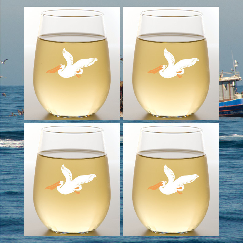 Wine-Oh! Pelican Shatterproof Wine Glasses Set of 2 Wine-Oh! Pelican Shatterproof Wine Glasses Set of 2