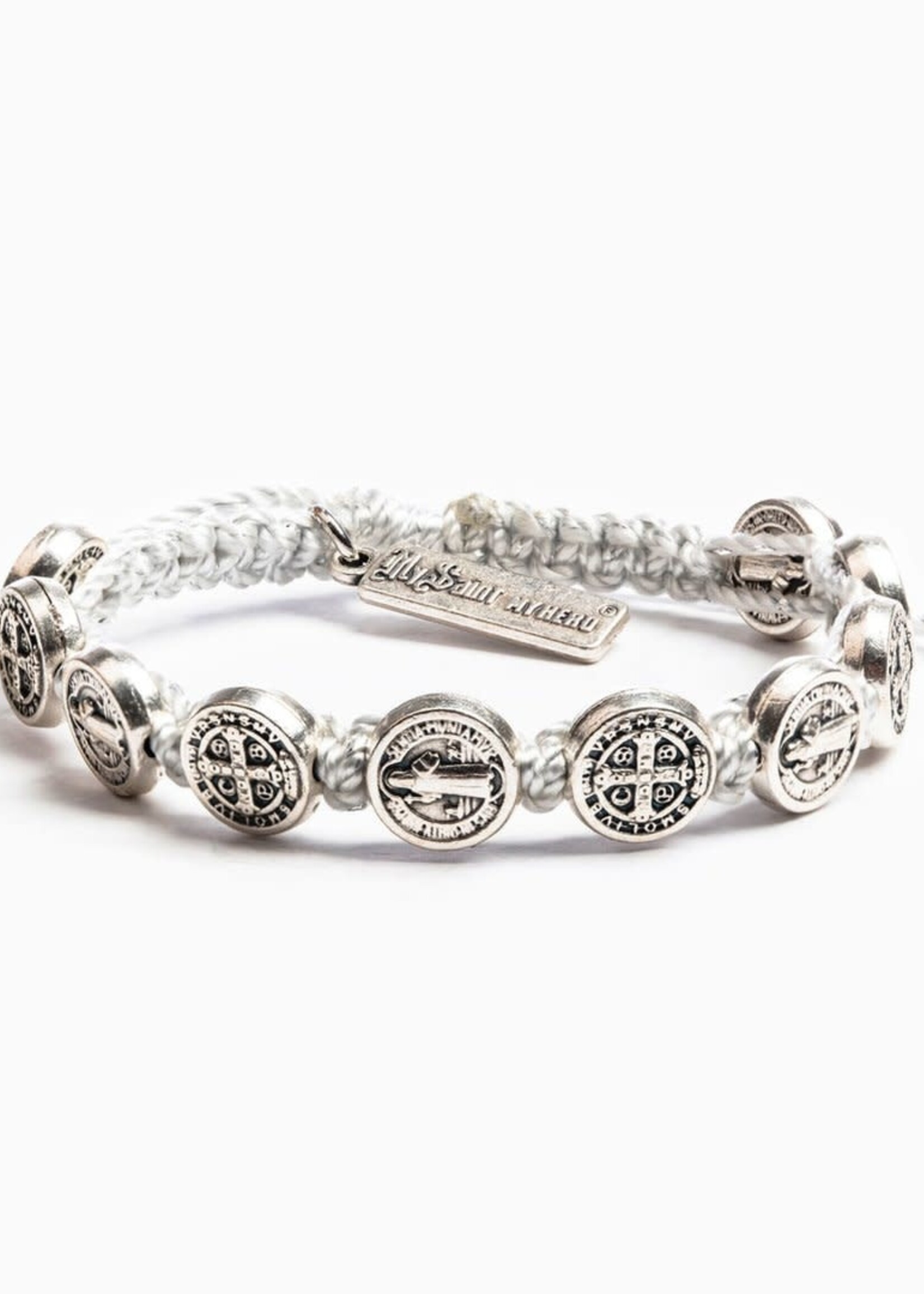 My Saint My Hero Benedictine Blessing Bracelet Silver Medals