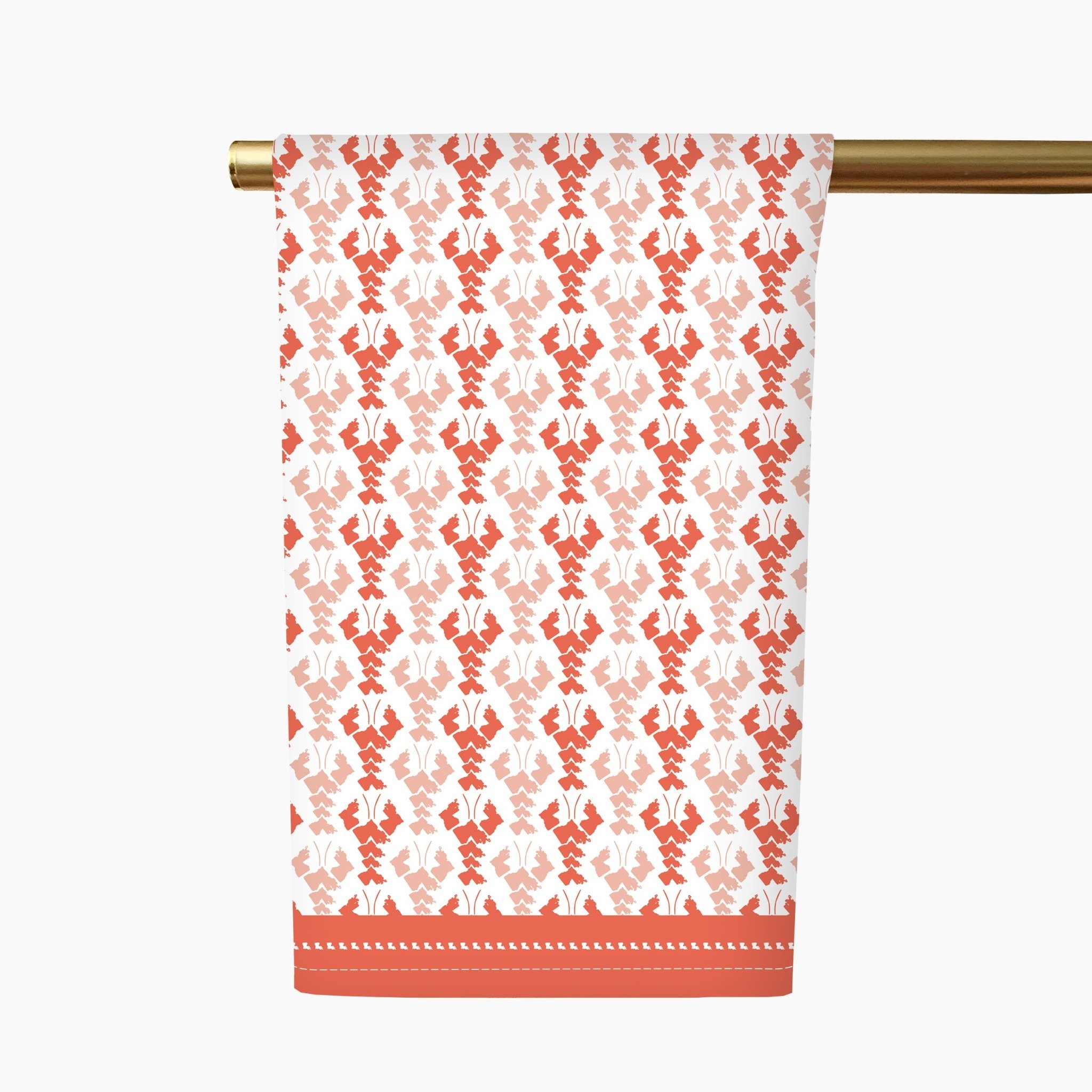 Honey + Hank Louisiana Crawfish Tea Towel-Coral Honey + Hank Louisiana Crawfish Tea Towel-Coral
