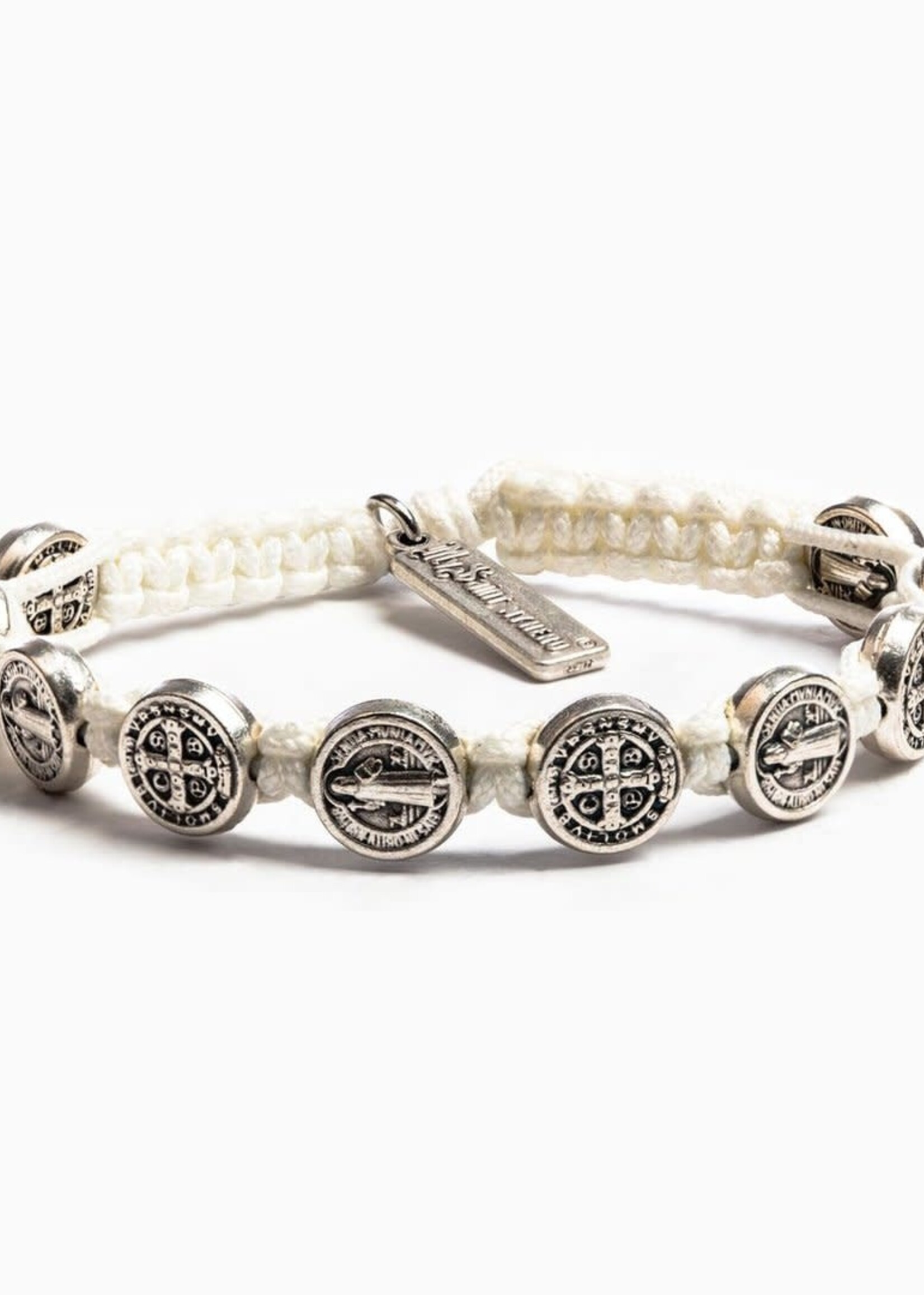 My Saint My Hero Benedictine Blessing Bracelet Silver Medals