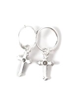 VSA Designs Sterling Silver Hoop Lovers Earrings