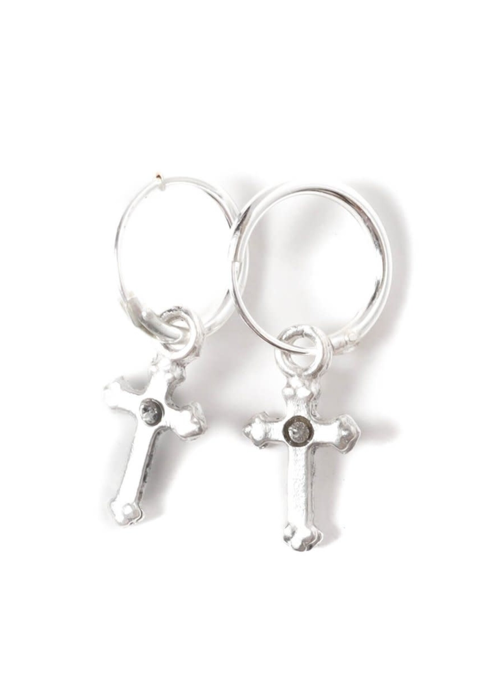 VSA Designs Sterling Silver Hoop Lovers Earrings
