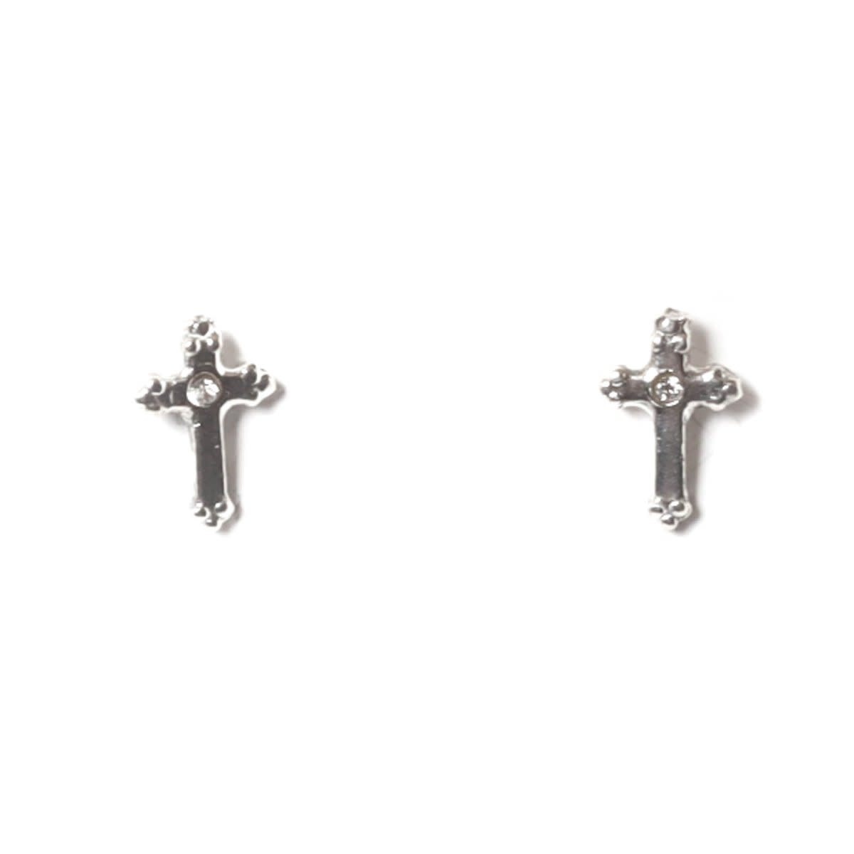 VSA Designs Post Lovers Cross Sterling Silver Earrings VSA Designs Post Lovers Cross Sterling Silver Earrings