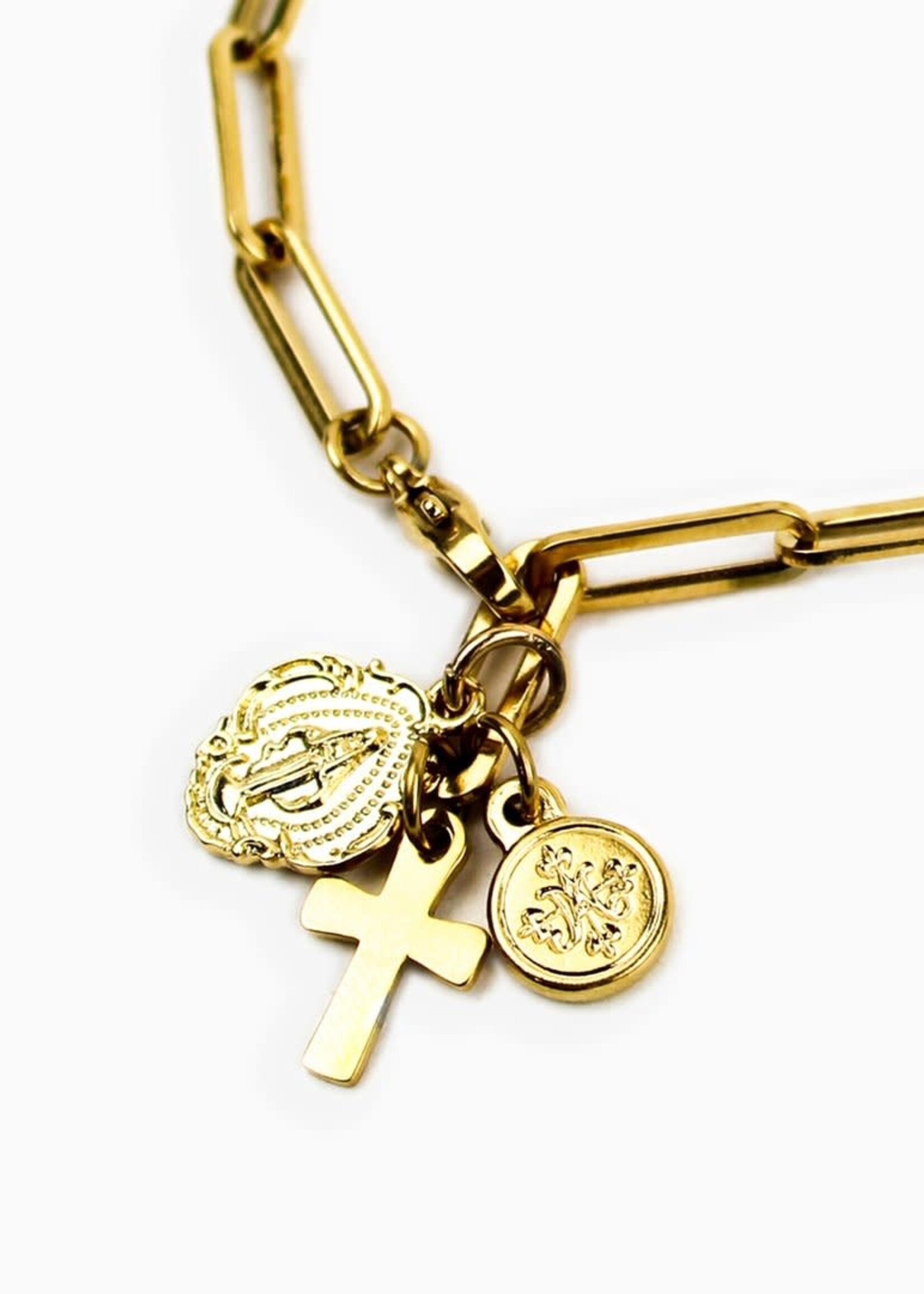 My Saint My Hero Renewal Consecration Necklace 20" Gold