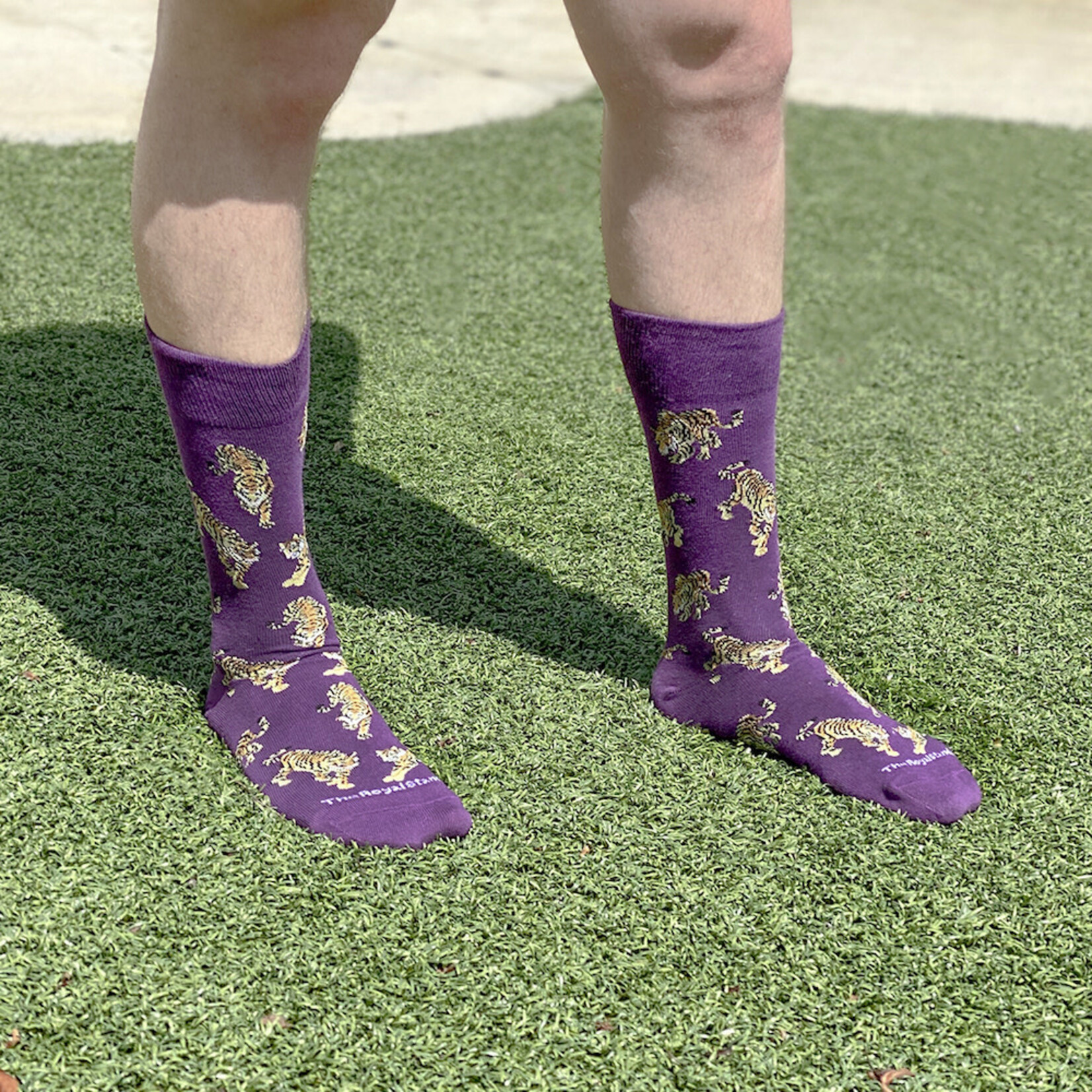 The Royal Standard Men's Go Get 'Em Tiger Socks-Purple