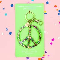 Taylor Elliott Confetti Peace Sign Key Chain Taylor Elliott Confetti Peace Sign Key Chain