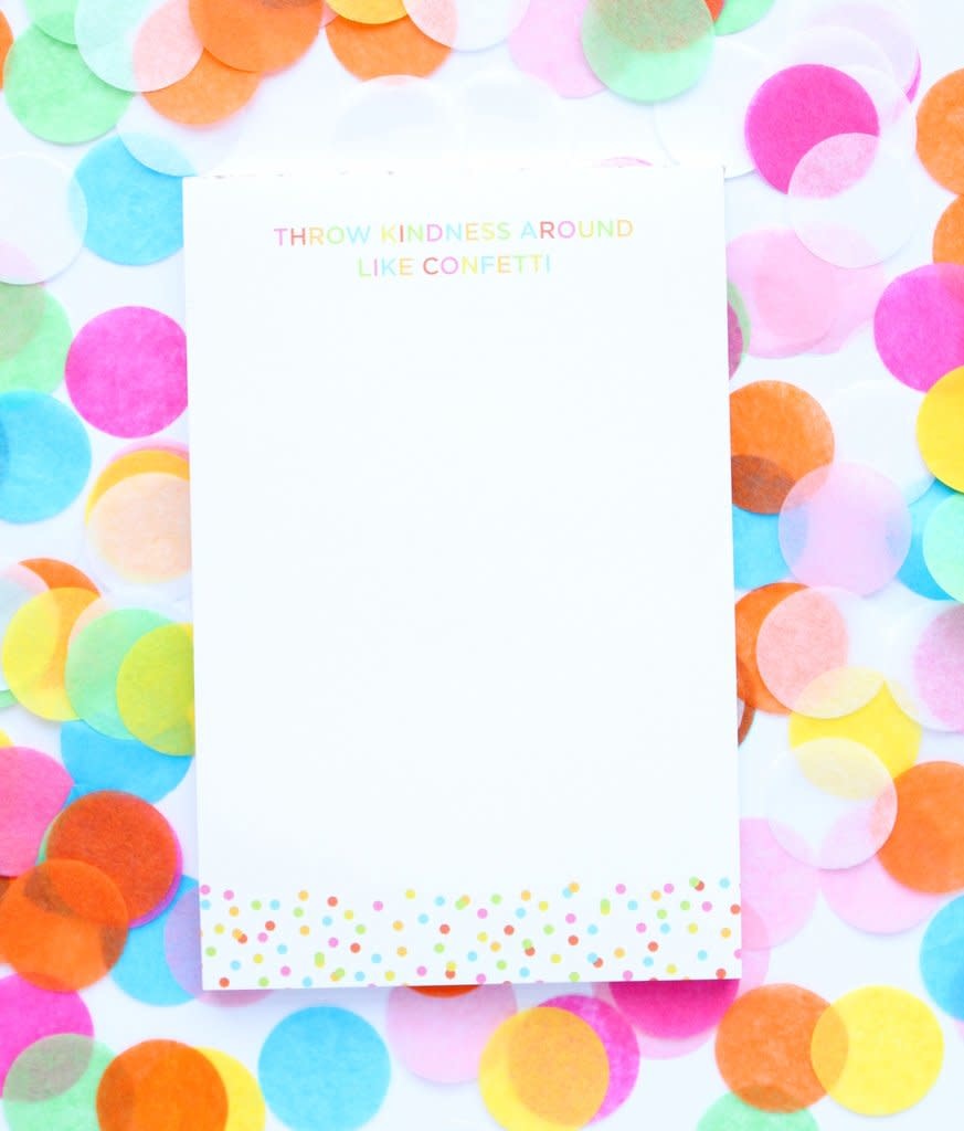 Taylor Elliott Throw Kindness Confetti Notepad Taylor Elliott Throw Kindness Confetti Notepad