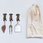 Creative Co-Op Mice Cheese Knives Set of 3 w/ bag