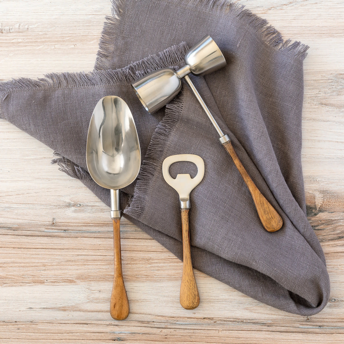 Park Hill Collection Wood Handled Barware Set Park Hill Collection Wood Handled Barware Set