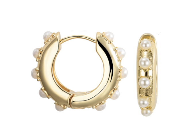 Accessory Concierge Raised Pearl Huggies Accessory Concierge Raised Pearl Huggies