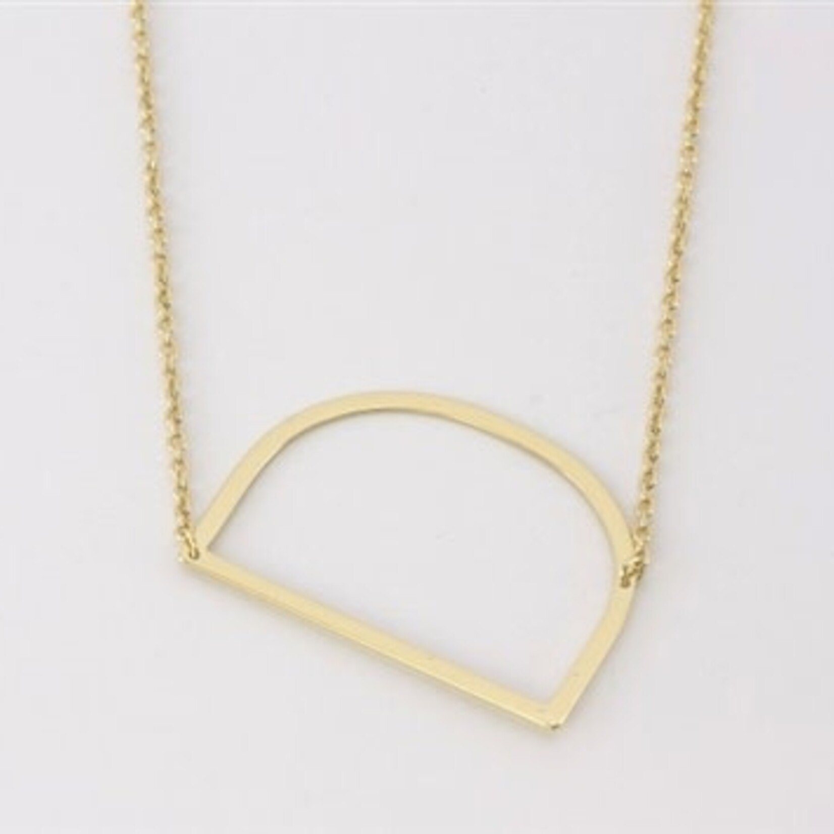Cool And Interesting Gold Medium Sideways Initial Necklace