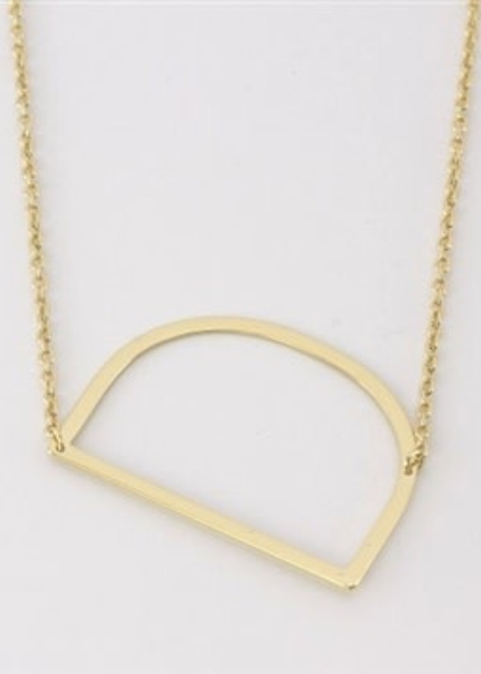 Cool And Interesting Gold Medium Sideways Initial Necklace