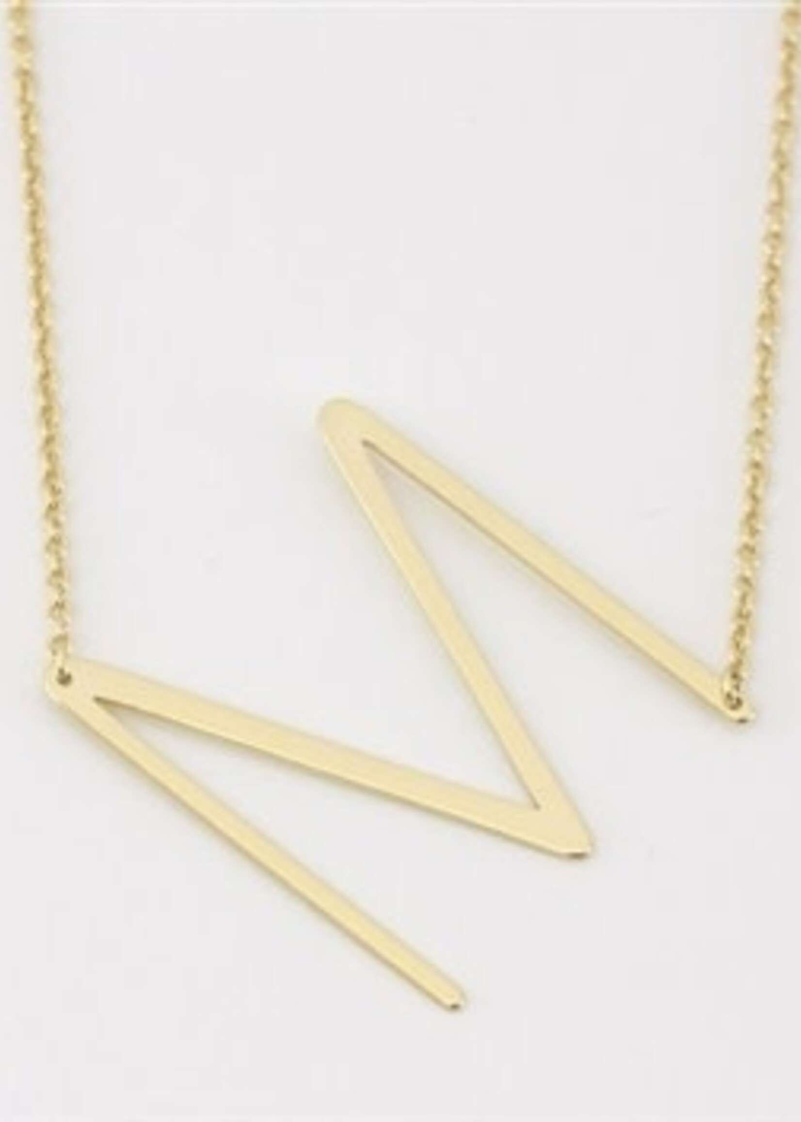 Cool And Interesting Gold Medium Sideways Initial Necklace