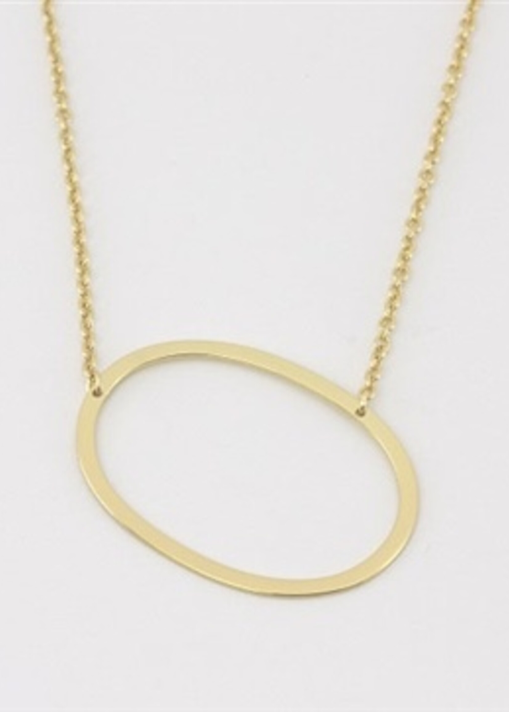 Cool And Interesting Gold Medium Sideways Initial Necklace