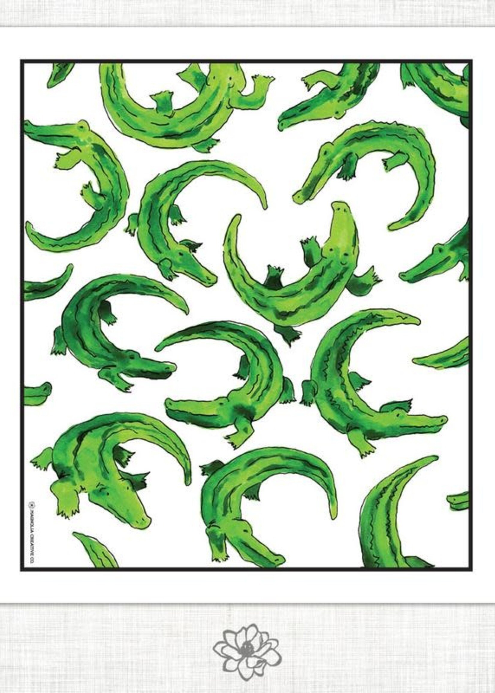 Magnolia Creative Co. Alligator Kitchen Towel