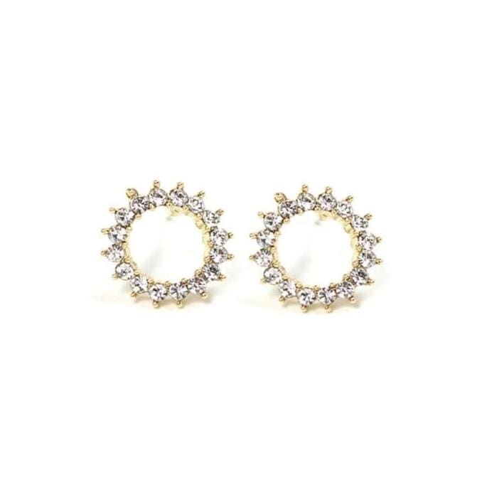 Lover's Tempo Gold Halo Stud Earrings Lover's Tempo Gold Halo Stud Earrings
