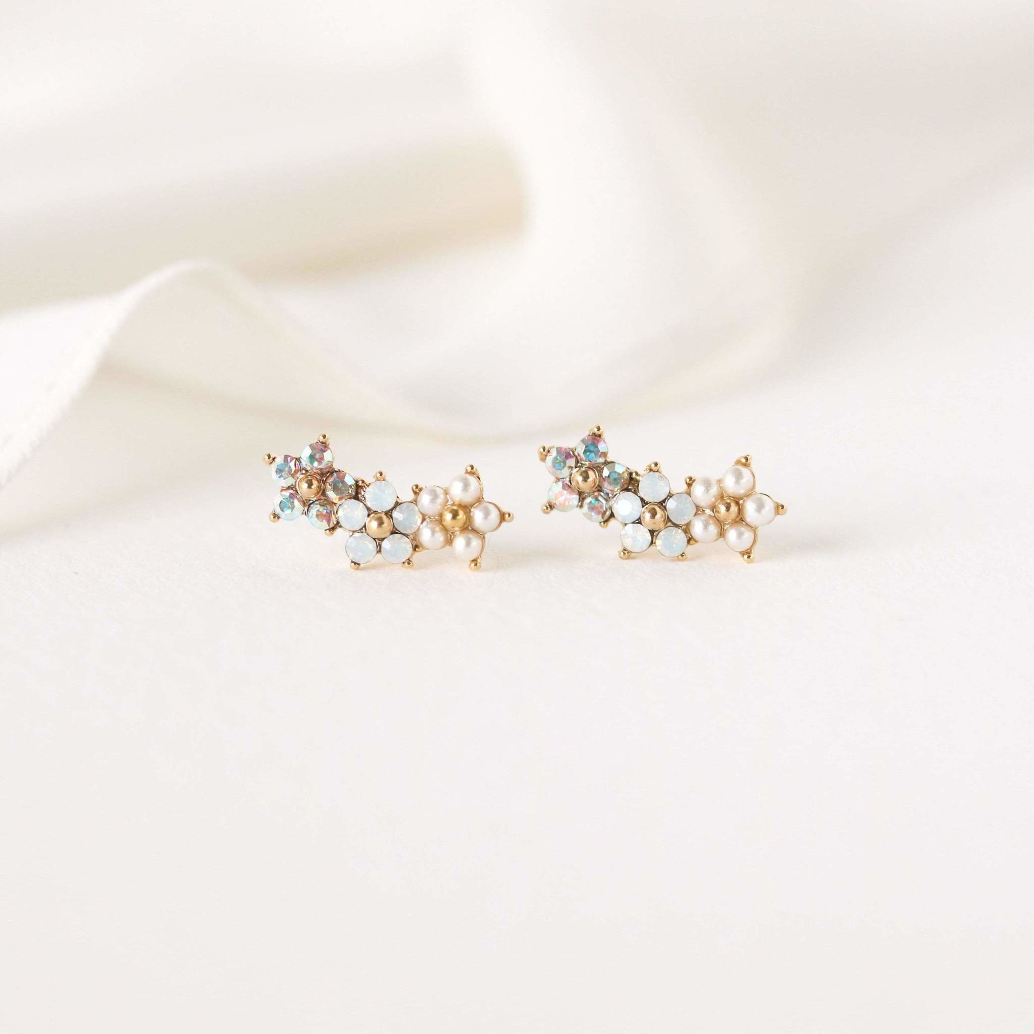 Lover's Tempo Floral Climber Earrings