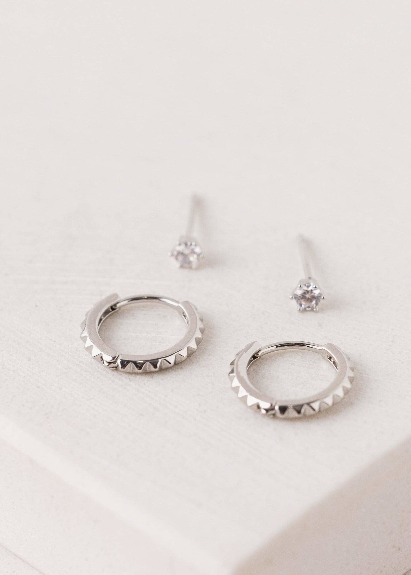 Silver Frankie Duet Ear Stack