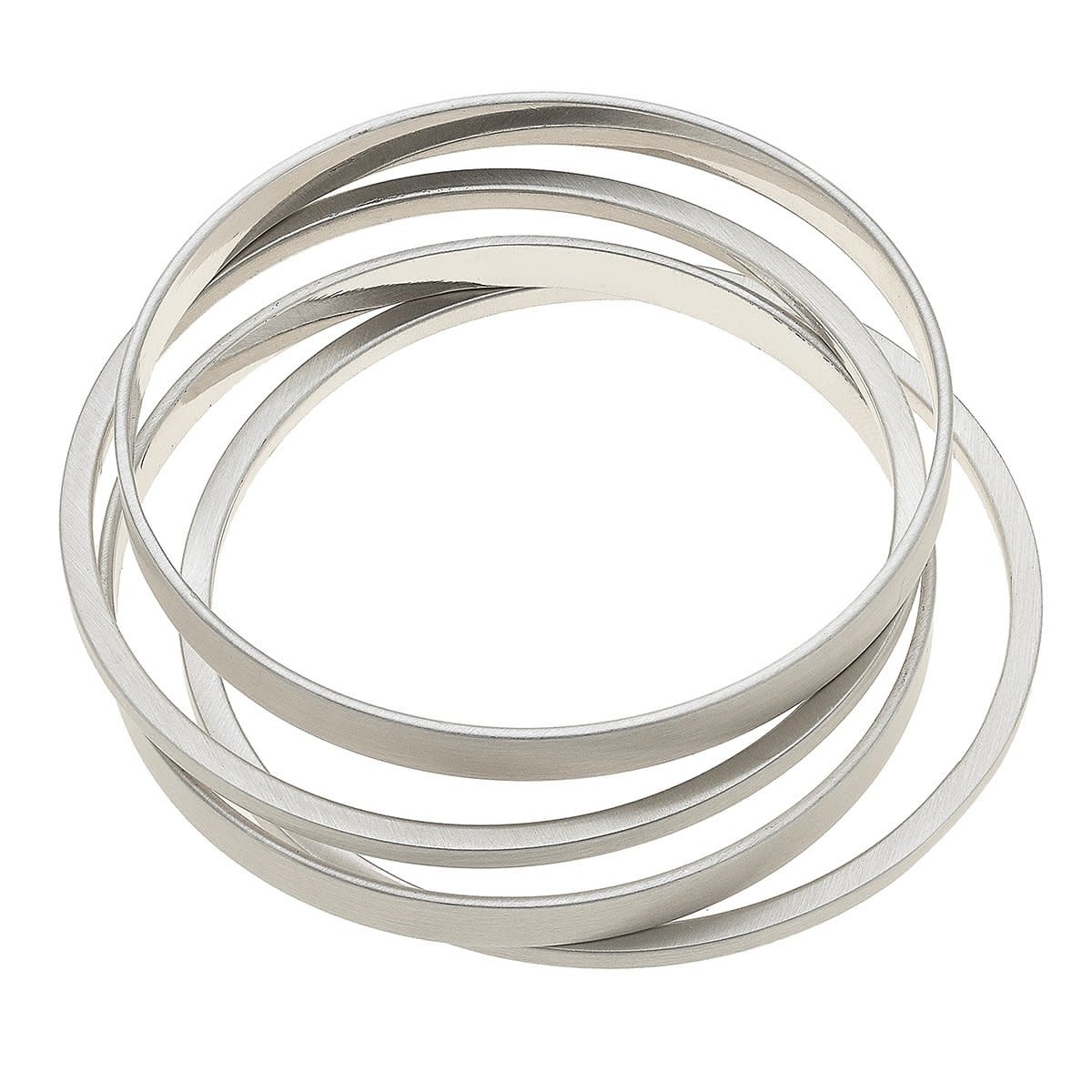 Canvas Cleo Satin Bangle Silver Canvas Cleo Satin Bangle Silver
