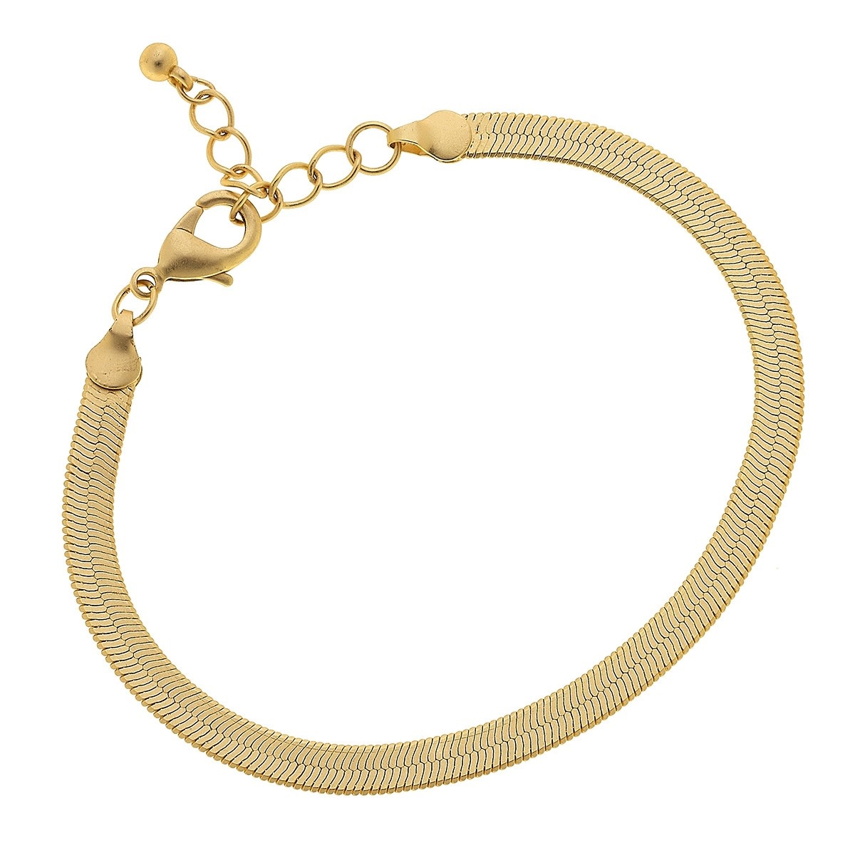 Canvas Natalie Herringbone Chain Bracelet-Gold Canvas Natalie Herringbone Chain Bracelet-Gold