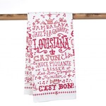 The Parish Line Louisiana Words Kitchen Towel