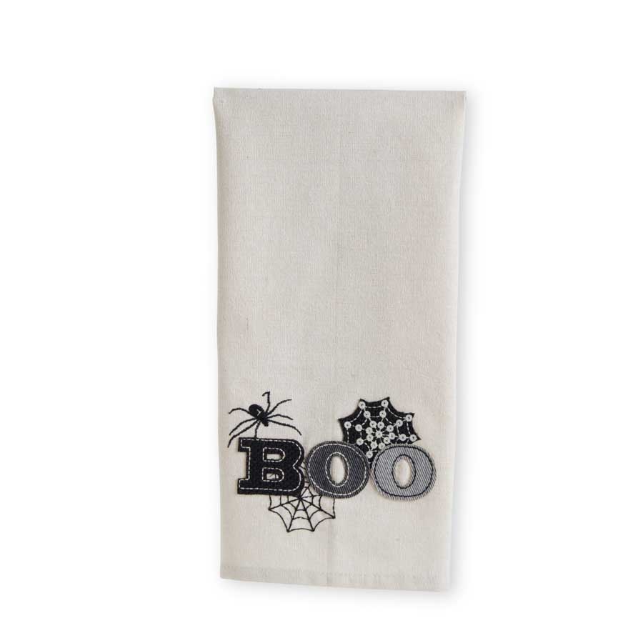 K&K Interiors Cream BOO Tea Towel K&K Interiors Cream BOO Tea Towel