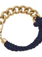 Canvas Eliza Twisted Cord & Chunky Chain Bracelet