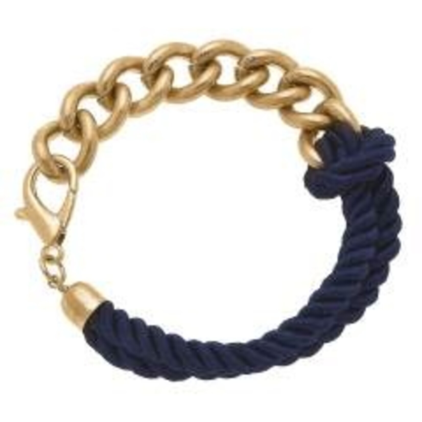 Canvas Eliza Twisted Cord & Chunky Chain Bracelet