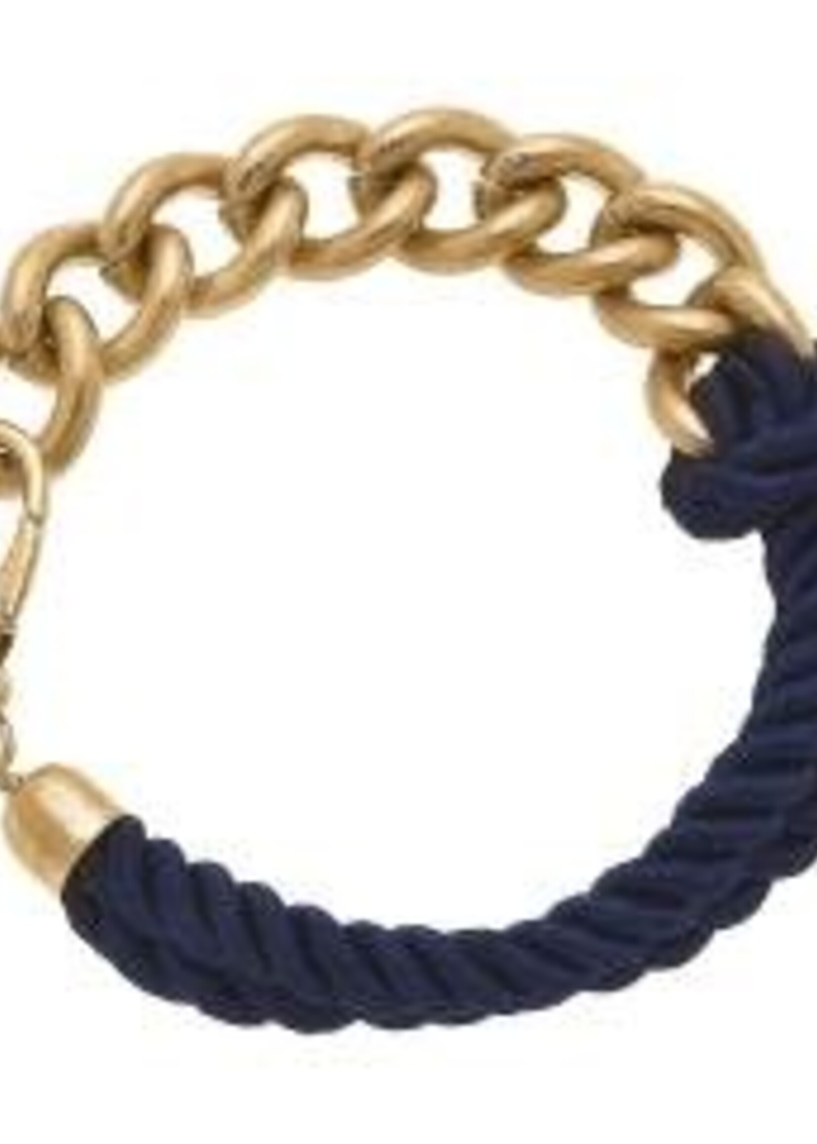Canvas Eliza Twisted Cord & Chunky Chain Bracelet