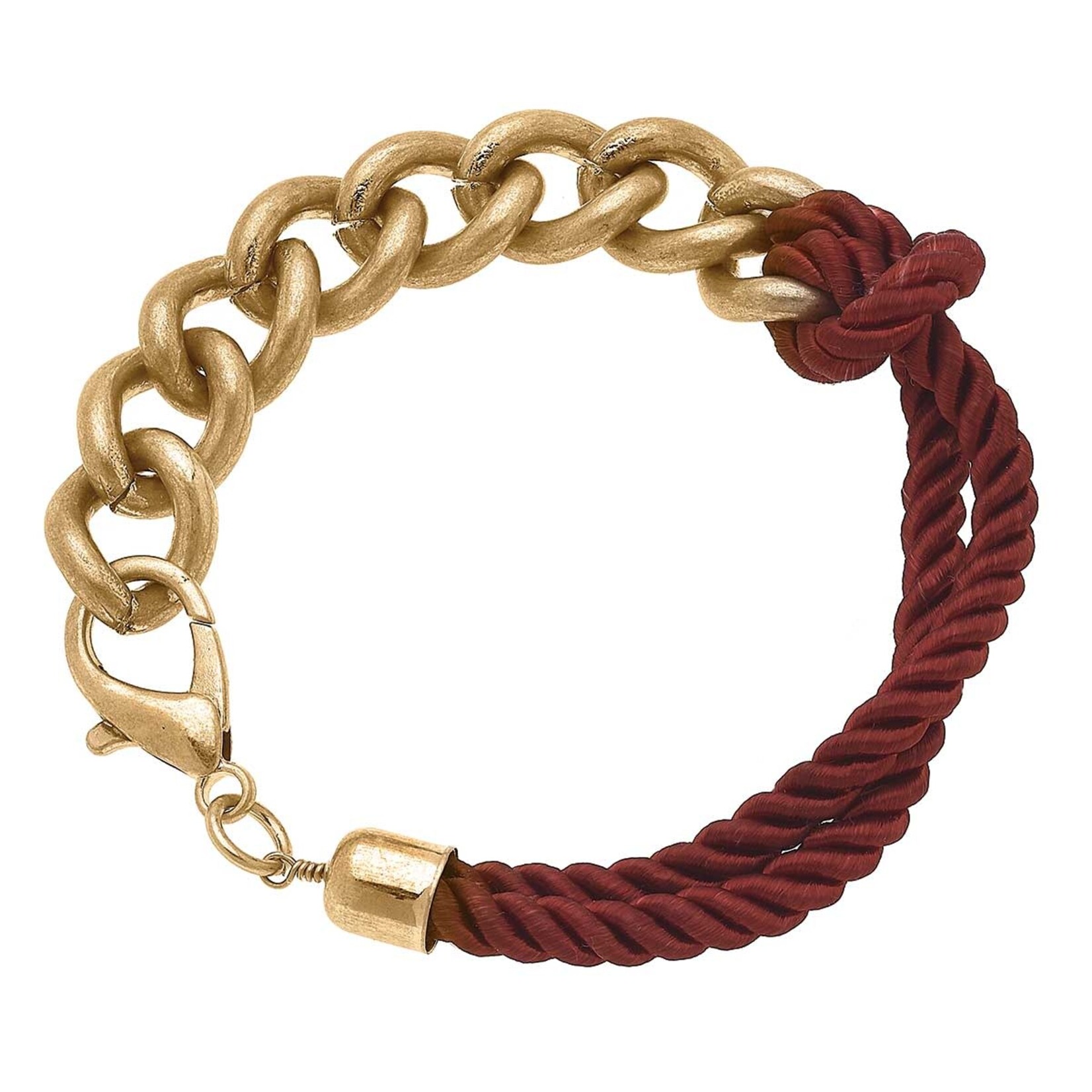Canvas Eliza Twisted Cord & Chunky Chain Bracelet