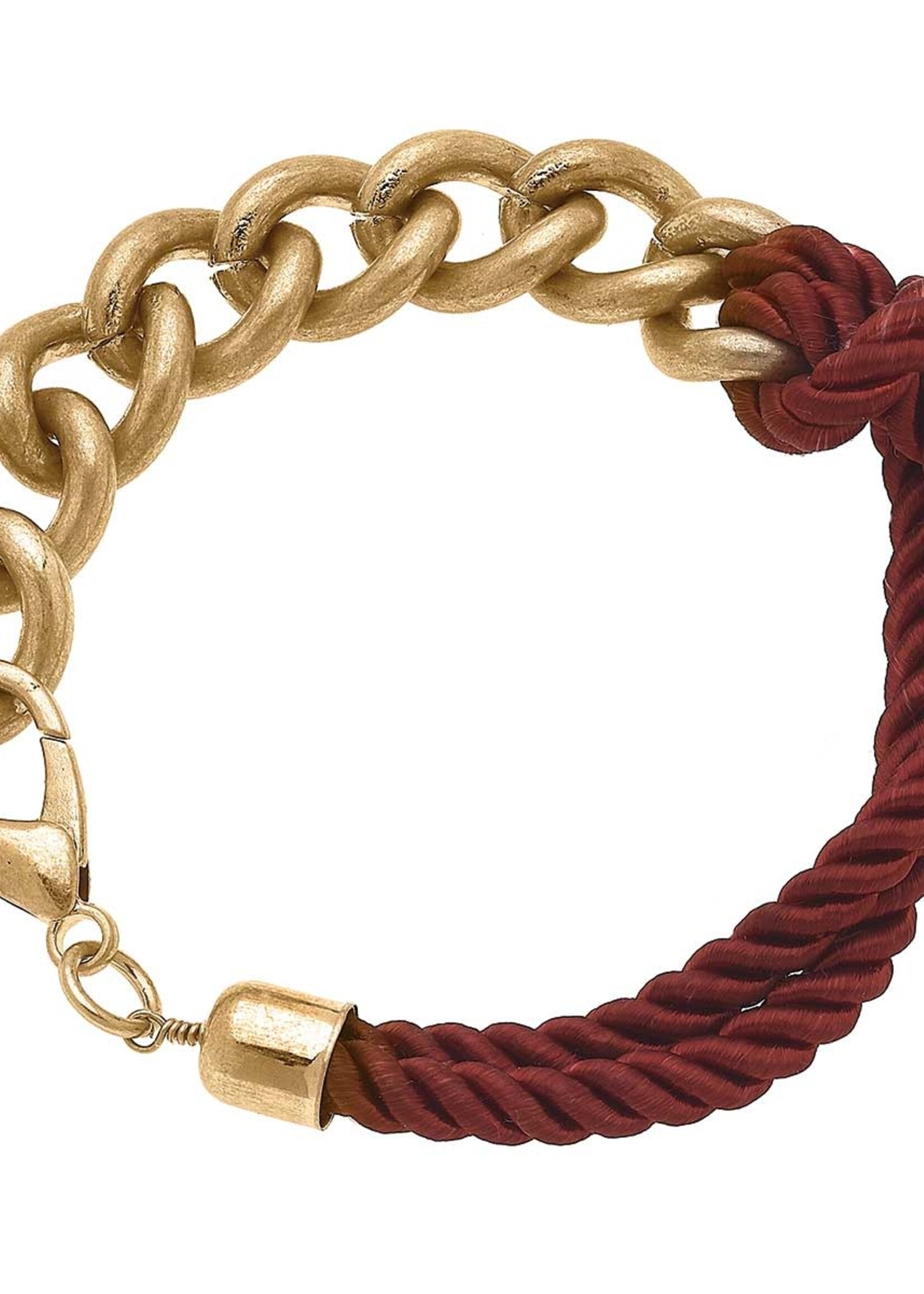 Canvas Eliza Twisted Cord & Chunky Chain Bracelet