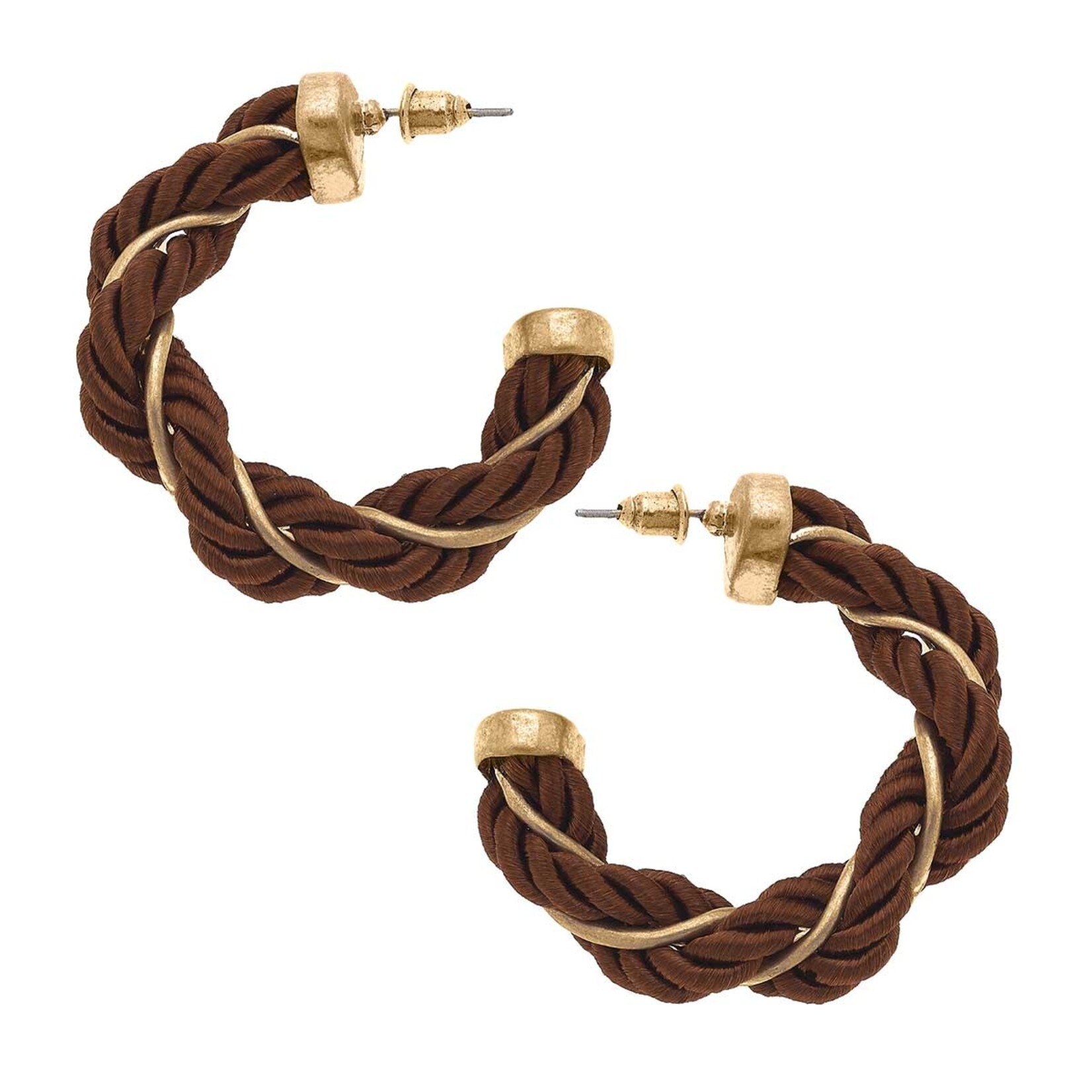 Canvas Tenley Twisted Cord Hoop Earrings