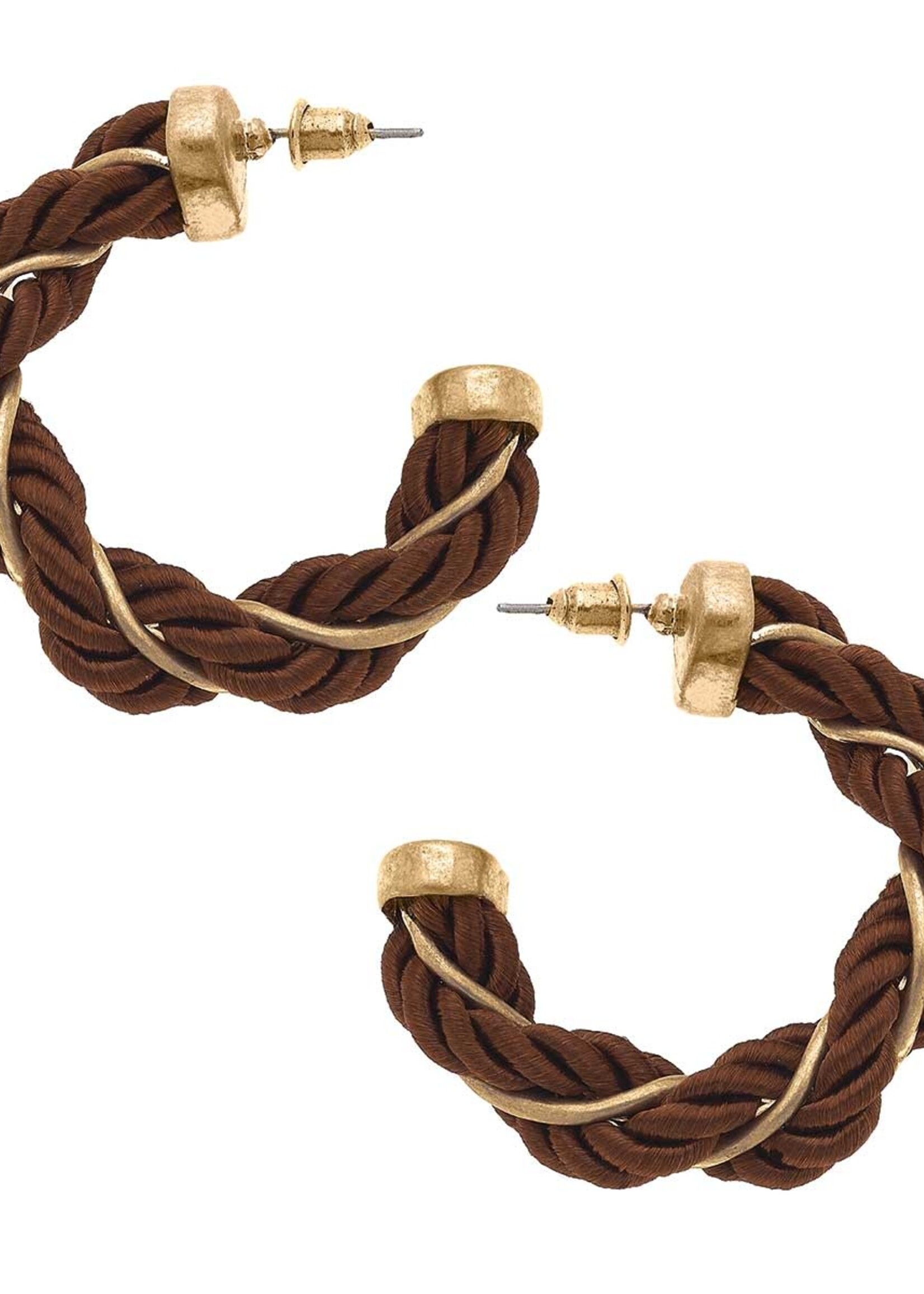 Canvas Tenley Twisted Cord Hoop Earrings